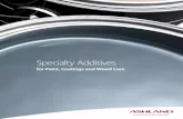 Specialty Additives for Paint, Coatings and Wood Care · 2016-01-30 · China Ashland (China) Holdings Co., Ltd. 18th Floor, Xuhuiyuan Building 1089 Zhongshan No.2 Rd.S. Shanghai