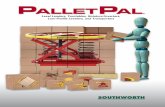 PALLETPAL - Commander Warehouse Equipment · be fed with an ordinary hand pallet truck. Simply pick up the palletized load (on any type of open-bottom pallet or skid), raise the pallet