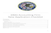 (066) Accounting Firm New Application Checklist066) Accounting Firm User Guide.pdf · 3. Accounting firm registration fees are $120.00. Fees are not refundable. 4. The application