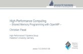 High-Performance Computing · High-Performance Computing ... Christian Plessl High-Performance IT Systems Group Paderborn University, Germany version 1.0.2 2018-01-09. Outline •
