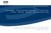 Quality Enhancement Themes: The First Year Experience · () z a national programme of Enhancement Themes aimed at developing and sharing good practice to enhance the student learning