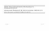 The Government Actuary’s Department Annual Report & Accounts … · 2013-10-04 · The Government Actuary’s Department . Annual Report and Accounts 2010-11 . Our Aims, Commitments
