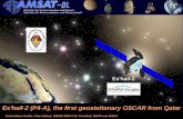 Es'hail-2 (P4-A), the first geostationary OSCAR from Qatar · Presentation Credits: Peter Gülzow, DB2OS AMSAT-DL President, G3VZV and DH2VA . Earth Coverage Es'hail-2 . AMSAT Payload