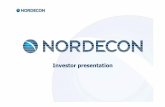 presentation NORDECON 3Q2009...Penetratethe Ukrainian engineering market, if possible Ready to penetrate the Belarusian construction market, if supported by reasonablearguments Constructiongroup