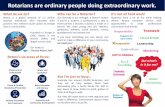 Rotarians are ordinary people doing extraordinary …Rotarians are ordinary people doing extraordinary work. Who can be a Rotarian? Our diversity is our strength. It doesn’t matter