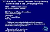 CDC Panel and Poster Session: Strengthening Mathematics in ... Activities/ICM 2018 C… · In 2017 CDC started to organize a panel discussion and poster session on Strengthening Mathematics