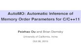 AutoMO: Automatic Inference of Memory Order Parameters for C/C++…plrg.eecs.uci.edu/~peizhaoo/profile/presentations/oopsla15_automo... · Memory Order Parameters for C/C++11 Peizhao
