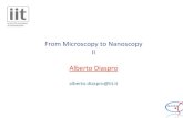 From Microscopy to Nanoscopy II Alberto Diaspro - Fluorescence · ABBE, E (1873) ARCHIVE F. MIKROSKOP.ANAT. 9, 413-420 S.W. Hell, et al. Far-Field Optical Nanoscopy, Science 316,