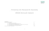Trisomy 21 Research Society 2016 Annual report · Trisomy 21 Research Society . 2016 Annual report . Contents . General information 2 . Committee reports . I – Program Committee