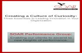 Creating a Culture of Curiosity - SOAR Performance Group...Creating a culture of curiosity in your organization—a culture of asking questions and seeking answers—will generate
