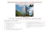 15,180 NRSF 1177 WEST LOOP SOUTH · IMMEDIATE SUBLEASE AVAILABILITY PENTHOUSE FLOOR 15,180 NRSF 1177 WEST LOOP SOUTH PROPERTY HIGHLIGHTS • 18th Floor ... Houston, TX 77079 281-854-2300
