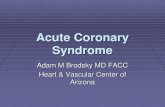 Acute Coronary Syndrome · Acute Coronary Syndrome Adam M Brodsky MD FACC Heart & Vascular Center of Arizona Objectives 1. understand the mechanisms and pathophysiology of acute coronary