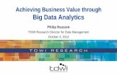 Achieving Business Value through Big Data Analyticsdownload.101com.com/pub/tdwi/Files/HP100312.pdf · Background • The quantity and diversity of Big Data has been exploding for