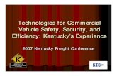 Technologies for Commercial Vehicle Safety, Security, and ...transportation.ky.gov/Planning/Documents/Presentation - Joe Crabtree.pdfVirtual Weigh Station zPlan to use LPR and USDOT