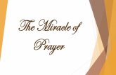 The Miracle of Prayer · (1 Peter 5:8, NASB) always trying to find a place in our lives to pounce and attack us. *It is his goal to destroy you, your prayer life, your witness, and