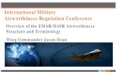International Military Airworthiness Regulation Conference · Wing Commander Jason Dean . Purpose • Provide an overview of – The genesis of European Military Airworthiness Requirements