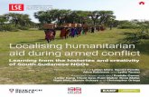 Localising humanitarian aid during armed conflict · risks while still responding to humanitarian needs. For some international organisations, working through local partners was also