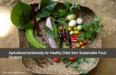 Agricultural biodiversity for Healthy Diets from …...Healthy diets from sustainable food systems We engage in action oriented research to better understand how agricultural and tree