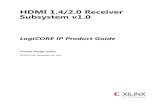 HDMI 1.4/2.0 Receiver Subsystem v1 - Xilinx · 2019-10-15 · HDMI 1.4/2.0 RX Subsystem 7 PG236 (v1.0) November 18, 2015 Chapter 2 Product Specification This chapter includes a description
