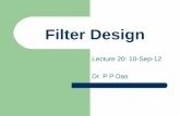 Filter Designcse.iitkgp.ac.in/~ksrao/pdf/ip-19/rcg-ch4b.pdf · Filtering Steps f(x,y) is MxN. Pad to PxQ. Typically, P=2M, Q=2N Form fp(x,y) of size PxQ by adding necessary zeros