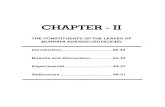 CHAPTER - II - Shodhgangashodhganga.inflibnet.ac.in/bitstream/10603/53820/8/08... · 2015-12-04 · CHAPTER - II THE CONSTITUENTS OF THE LEAVES OF MURRAYA KOENIGII (RUTACEAE). Introduction