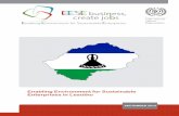 Enabling Environment for Sustainable Enterprises in Lesotho · environment conducive to the promotion of sustainable enterprises. This report is based on these conclusions. It analyses