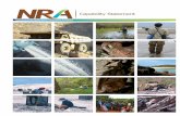 Capability Statement · 2020-07-13 · 2. Services NRA provides services at all stages of a project’s evolution from inception, planning and approvals, through the operational phase