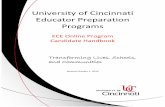 University of Cincinnati Educator Preparation Programs€¦ · The mission of the Educator Preparation Programs at the University of Cincinnati is to prepare educators to transform