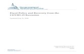 Fiscal Policy and Recovery from the COVID-19 Recession · Fiscal Policy and Recovery from the COVID-19 Recession Congressional Research Service 1 Introduction The economic contraction