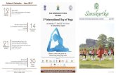 Cultural Calendar - June 2017 12 Sitar Recital Sanskarika letter June 2017.pdf · 1ST INTERNATIONAL DAY OF YOGA 2015 2ND INTERNATIONAL DAY OF YOGA 2016 Yoga for Harmony & Peace Yoga