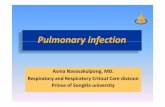 Pulmonary infectionmedinfo2.psu.ac.th/internalmed/med58/sheet/2558/p4/Pulmonary_infection.pdf• Diffuse , symmetric to medium reticular or ... • CXR showed diffuse reticulonodular
