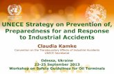 UNECE Strategy on Prevention of, Preparedness for and ...€¦ · crisis management in the Danube Delta • 3 project countries: MOL / ROM / UKR • Project objective: Improve cooperation