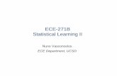 ECE-271B St ti ti l L i IIStatistical Learning II - SVCL - Statistical … · The course the course is a graduate level course in statistical learning in SLI we covered the foundations