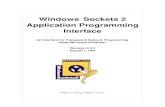 Windows* Sockets 2jmcruz/etc/sockets/winsock22.pdf · Windows Sockets 1.1 specification. While historically sockets programming in general and Windows Sockets programming in particular