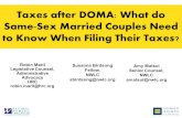 Taxes after DOMA: What do Same-Sex Married …...United States v. Windsor “DOMA instructs all federal officials, and indeed all persons with whom same-sex couples interact, including