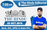 22 OCT 2019 - WiFiStudy.com · The Hindu Editorial Click here for today’s Video Basic to High English Click here Editorial By Vishal Sir Abrogation (noun) = The repeal or abolition