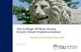 The College Of New Jersey Oracle Cloud Implementation · Planning and Budgeting Planning and Budgeting: Drive accurate and agile plans across finance and lines of business, analyze