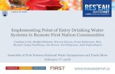 Implementing Point of Entry Drinking Water Systems in ... Candace Point... · Candace Cook, Madjid Mohseni, Warren Brown, Grant Robertson, Rita ... Units performing to expectations,