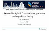 Renewable Hybrid: Combined energy sources and experience ... · 10/10/2003  · Europe’s largest applied research organization Undertakes research for direct use by private and