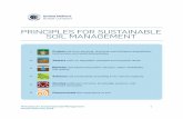 PRINCIPLES FOR SUSTAINABLE SOIL MANAGEMENT · The most complex soil management issues are best addressed through strong public–private partnerships. More investment in sustainable