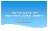 Time Management for Department Chairs & Directors...Time Management for Department Chairs & Directors Based on Hansen, C. K. (2011). ... ∗Delegate: Forward the message to the appropriate