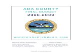 ADA COUNTY · LOW COST FURNITURE, EQUIPMENT 9,340 16,900 CAPITAL 57,970 0 Sub-Total Expense 250,060 206,150 Less 1.5% Expense Budget Reduction 0 (3,092) TOTAL TREASURER 980,480 908,473