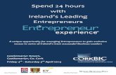 Spend 24 hours with Experience/14032… · We invite 24 Emerging Entrepreneurs Group One – The Ideas Group: Eight new project Entrepreneurs who have an idea or action plan - get