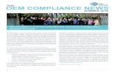 OEM COMPLIANCE NEWS - Amazon S32018/... · 2018-07-30 · OEM COMPLIANCE NEWS THE SUMMER 2018 1 The objective of this first meeting was to create a shared understanding of the wide