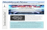 Northbrook Notes May 2016northbrookpc.org/wp-content/uploads/2013/11/2016-May...Northbrook Notes May 2016 Northbrook Presbyterian Church Newsletter t” Take Mom to Lunch Celebrate