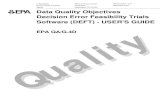 Agency Washington, DC 20460 Data Quality Objectives ...€¦ · USING THE SOFTWARE.....9 2.1 ENTRY SCREENS ... EPA QA/G-4D iv September 2001 Page CHAPTER 5. ALGORITHMS USED IN DEFT
