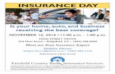 Insurance Day - Fairfield County Bank · Meet our Area Insurance Expert Debbie Heron debbie.heron@fcbins.com • (203) 894-3143 Refreshments will be served! INSURANCE DAY Is your