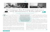 Resources for Financial Literacy and Homebuyer Education...Page 30 H H Resources for Financial Literacy and Homebuyer Education T his year the Florida Housing Coalition, in partnership