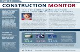 CONSTRUCTION MONITOR - ICBA · 2018-10-02 · Cheap and reliable elec-tricity is a cornerstone of British Columbia’s economy. Today, ... Painters Pipefitters Welders 84% $3.2billion