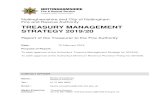 TREASURY MANAGEMENT STRATEGY 2019/20€¦ · monitoring treasury management policies and practices and for the execution and administration of treasury management decisions. This